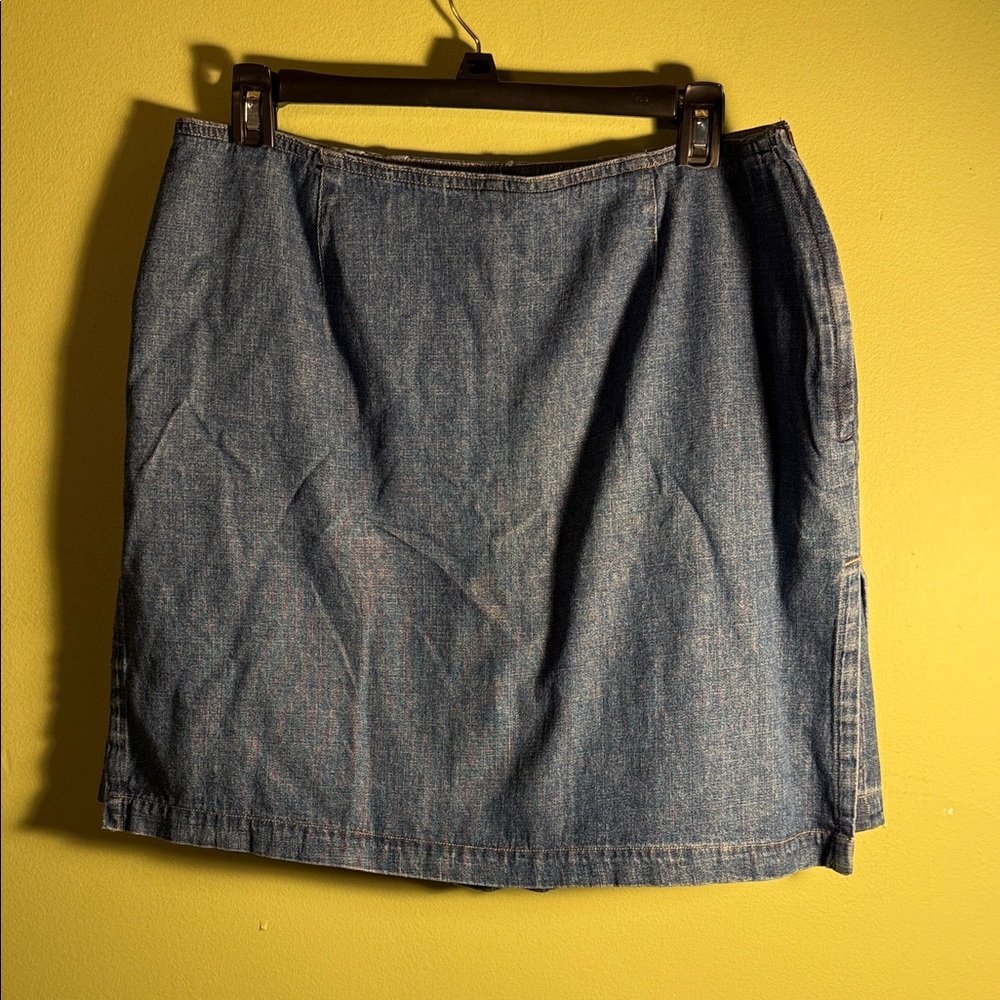 Liz Claiborne Blue Denim Mini Skort 12